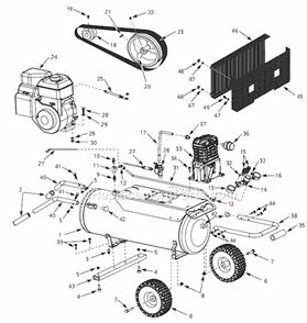 Page A Diagram and Parts List for VT635300 2005 Campbell Hausfeld Compressor